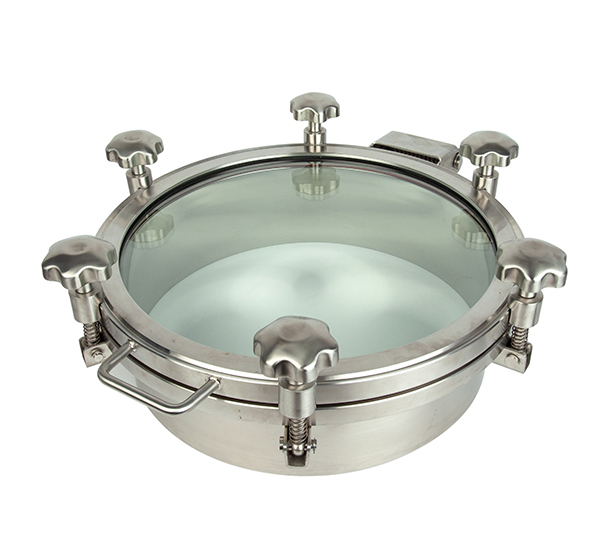 Full glass pressure manhole