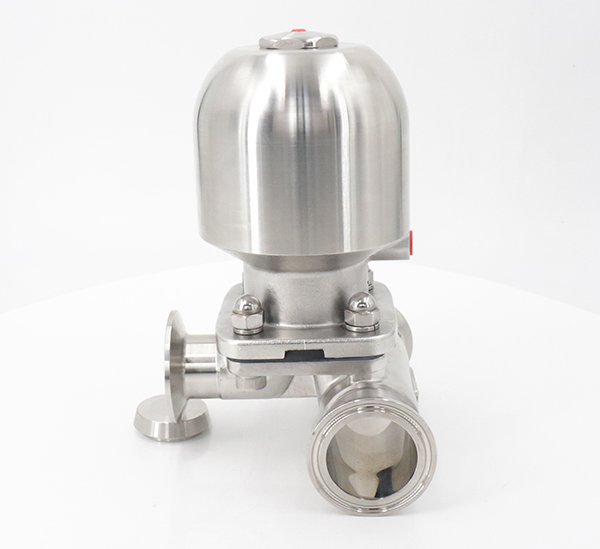 Stainless steel pneumatic three-way diaphragm valve